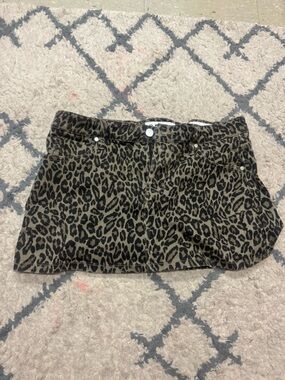 TCL Leopard-Pattern Skirt in Black and Brown
